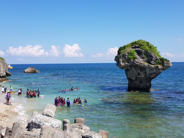 花瓶岩拍照